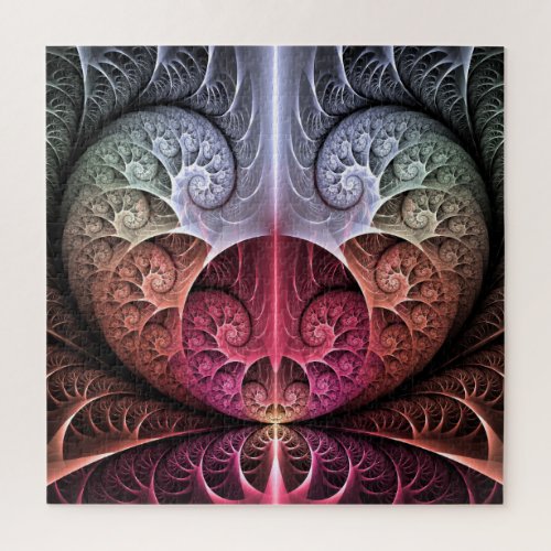 Heartbeat Abstract Surreal Fantasy Fractal Art Jigsaw Puzzle