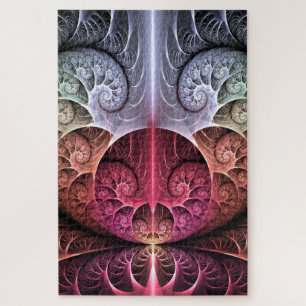 Heartbeat, Abstract Surreal Fantasy Fractal Art Jigsaw Puzzle