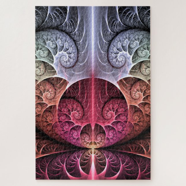 Heartbeat, Abstract Surreal Fantasy Fractal Art Jigsaw Puzzle (Vertical)