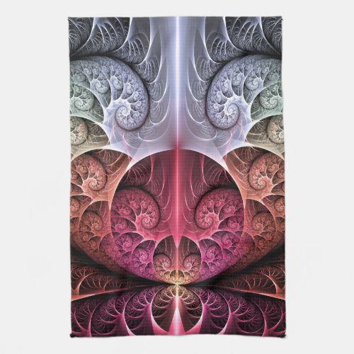 Heartbeat Abstract Surreal Fantasy Fractal Art Kitchen Towel