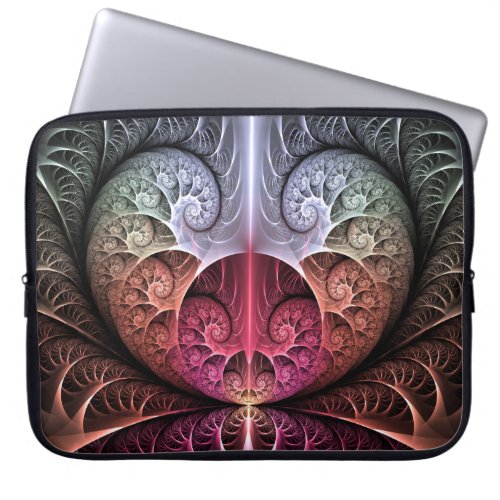 Heartbeat Abstract Surreal Fantasy Fractal Art Laptop Sleeve