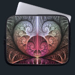 Heartbeat, Abstract Surreal Fantasy Fractal Art Laptop Sleeve<br><div class="desc">Surreal crazy fractal heart.</div>