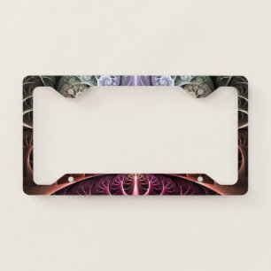 Heartbeat, Abstract Surreal Fantasy Fractal Art License Plate Frame