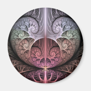 Heartbeat, Abstract Surreal Fantasy Fractal Art Magnet