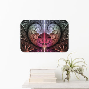 Heartbeat, Abstract Surreal Fantasy Fractal Art Metal Sign