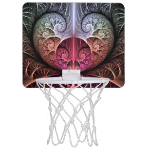 Heartbeat, Abstract Surreal Fantasy Fractal Art Mini Basketball Hoop