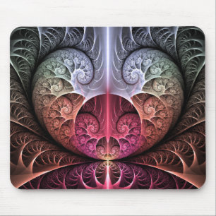 Heartbeat, Abstract Surreal Fantasy Fractal Art Mouse Pad
