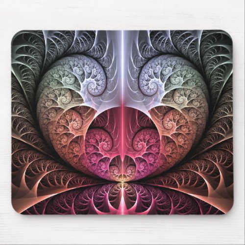 Heartbeat Abstract Surreal Fantasy Fractal Art Mouse Pad