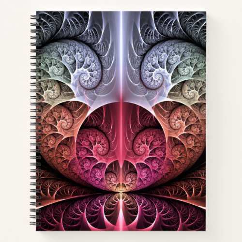 Heartbeat Abstract Surreal Fantasy Fractal Art Notebook