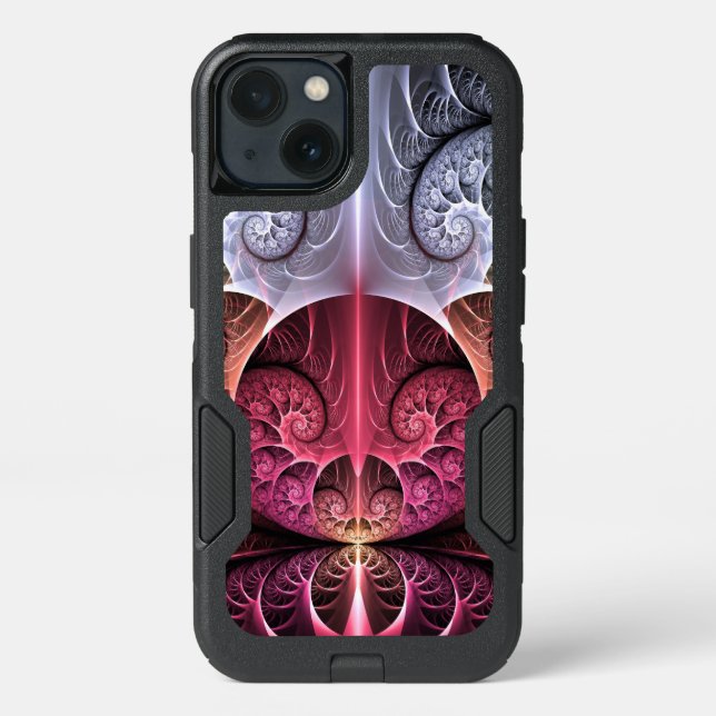 Heartbeat, Abstract Surreal Fantasy Fractal Art Otterbox iPhone Case (Back)
