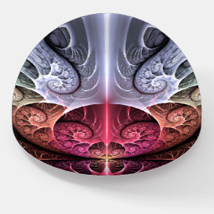 Heartbeat, Abstract Surreal Fantasy Fractal Art Paperweight