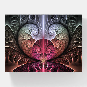 Heartbeat, Abstract Surreal Fantasy Fractal Art Paperweight