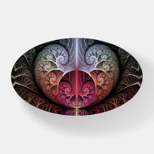 Heartbeat, Abstract Surreal Fantasy Fractal Art Paperweight