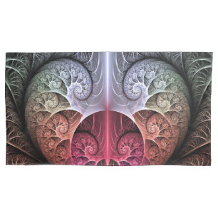 Heartbeat, Abstract Surreal Fantasy Fractal Art Pillow Case