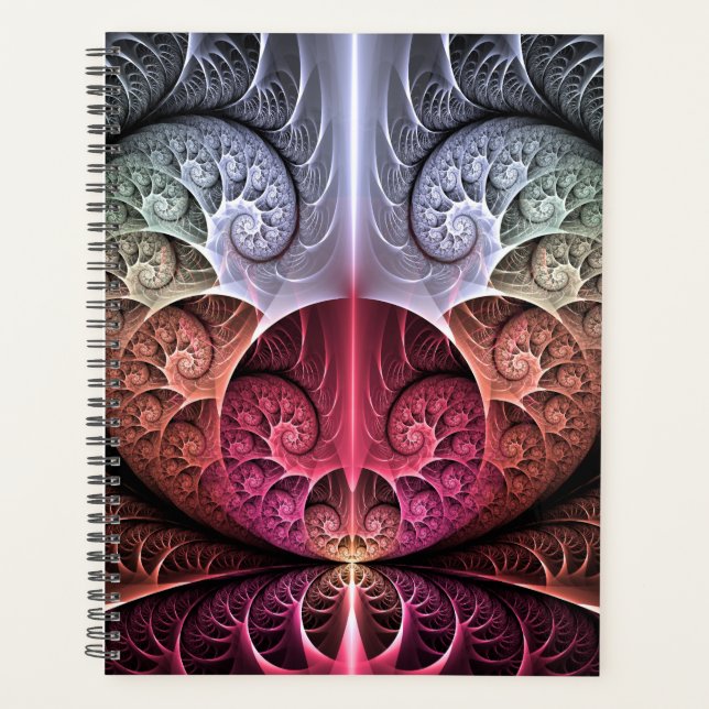 Heartbeat, Abstract Surreal Fantasy Fractal Art Planner (Front)