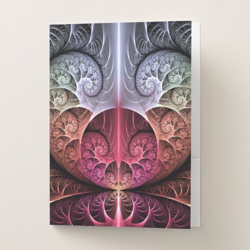 Heartbeat Abstract Surreal Fantasy Fractal Art Pocket Folder