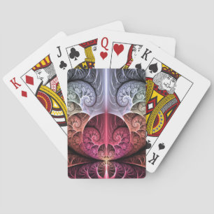 Heartbeat, Abstract Surreal Fantasy Fractal Art Poker Cards