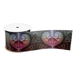 Heartbeat, Abstract Surreal Fantasy Fractal Art Satin Ribbon