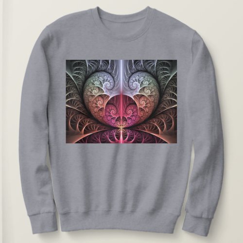 Heartbeat Abstract Surreal Fantasy Fractal Art Sweatshirt