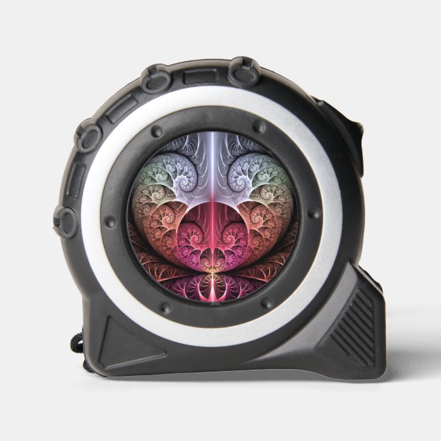 Heartbeat, Abstract Surreal Fantasy Fractal Art Tape Measure (Front)