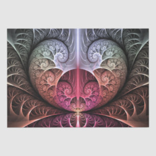 Heartbeat, Abstract Surreal Fantasy Fractal Art Tissue Paper