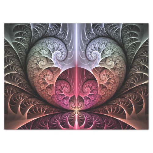 Heartbeat Abstract Surreal Fantasy Fractal Art Tissue Paper