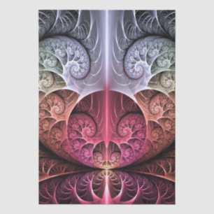Heartbeat, Abstract Surreal Fantasy Fractal Art Tissue Paper