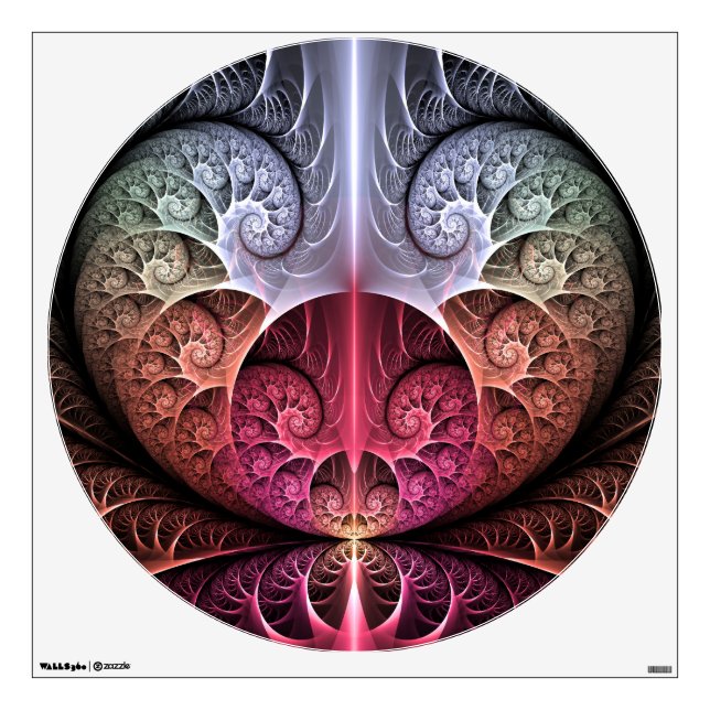 Heartbeat, Abstract Surreal Fantasy Fractal Art Wall Decal (Front)