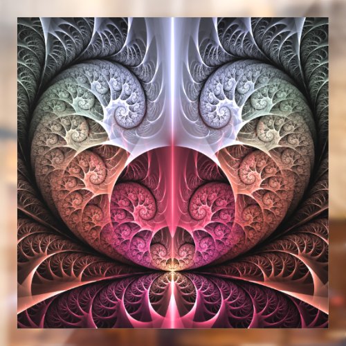 Heartbeat Abstract Surreal Fantasy Fractal Art Window Cling