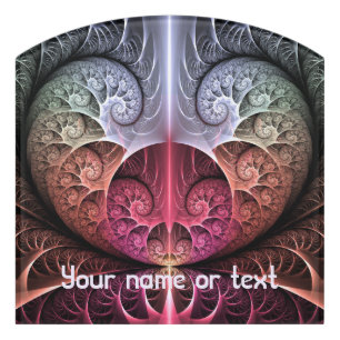 Heartbeat, Abstract Surreal Fantasy Fractal Name Door Sign