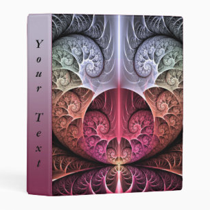 Heartbeat, Abstract Surreal Fantasy Fractal Text Mini Binder