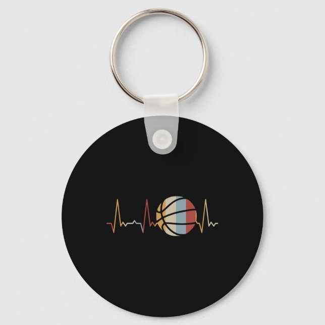 Heartbeat Basketball 2 Keychain (Front)