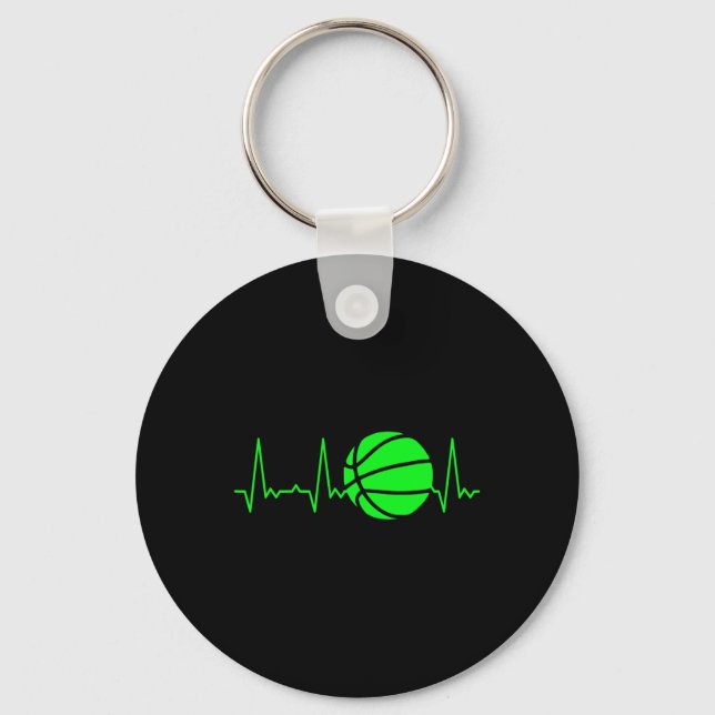 Heartbeat Basketball 5 Keychain (Front)
