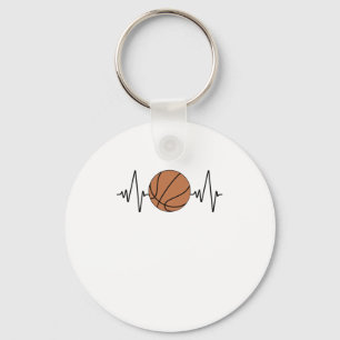 Heartbeat Basketball  Keychain