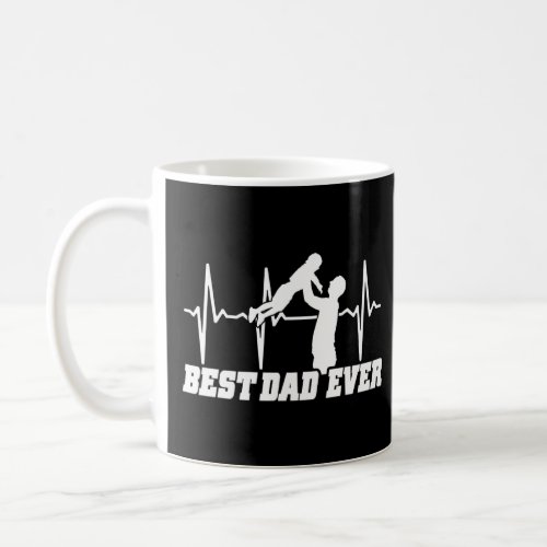 Heartbeat Best Dad Ever Father Son Daughter Time M Coffee Mug
