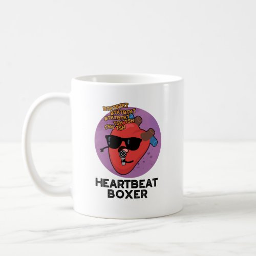 Heartbeat Boxer Cute Music Heart Pun  Coffee Mug