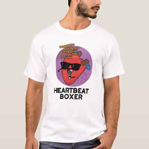 Heartbeat Boxer Cute Music Heart Pun  T_Shirt