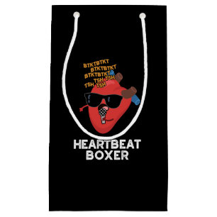 Heartbeat Boxer Funny Music Heart Pun Dark BG Small Gift Bag