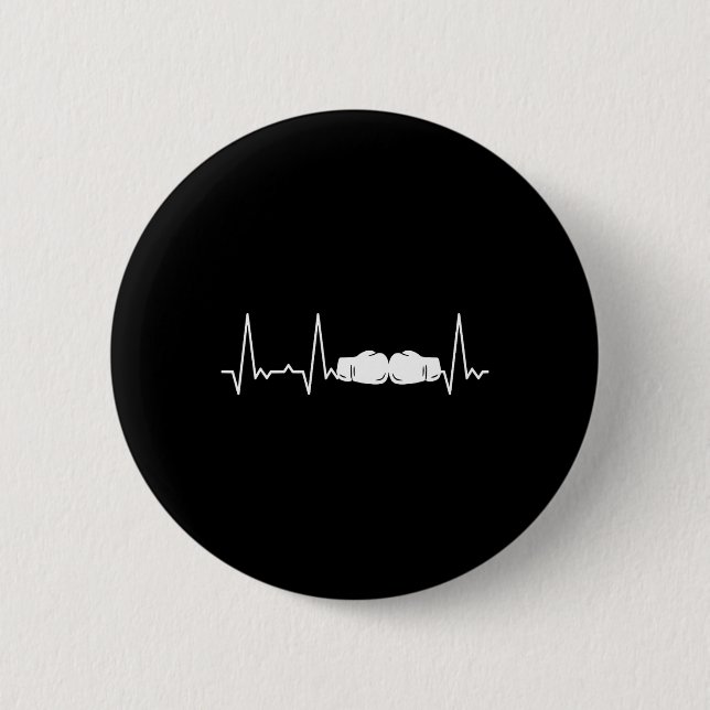 Heartbeat Boxing  Button (Front)