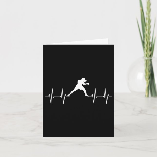Heartbeat Boxing Funny Boxer Gift Graphic  Card (Front)