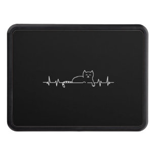 Heartbeat Cat Kitten Love Women's Girl's Gift Hitch Cover