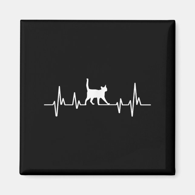 Heartbeat Cat  Magnet (Front)