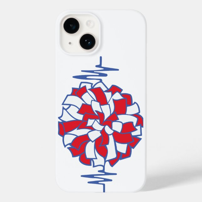 Heartbeat Cheer Pom-Pom Graphic Case-Mate iPhone Case (Back)