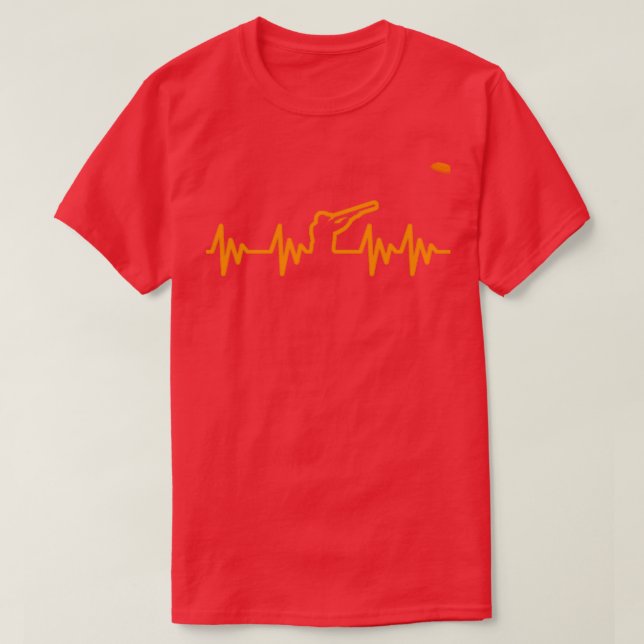 Heartbeat Clay pigeon Clay pigeon Throwing target  T-Shirt (Design Front)