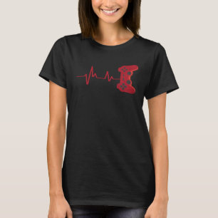 Heartbeat Controller heartbeat play video Games co T-Shirt