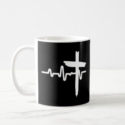 Heartbeat Cross  Coffee Mug