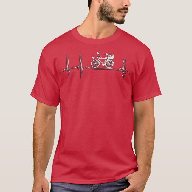Heartbeat Cycling I love bike 2 T-Shirt (Front)