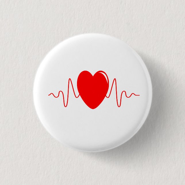 Heartbeat design button (Front)