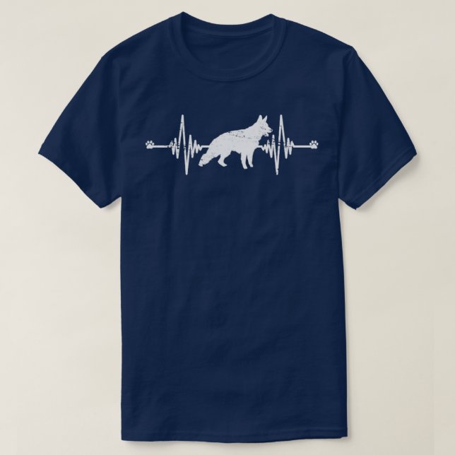 Heartbeat Dog T-Shirt (Design Front)