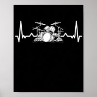 Heartbeat Drum Set Drummer Musician Drumsticks